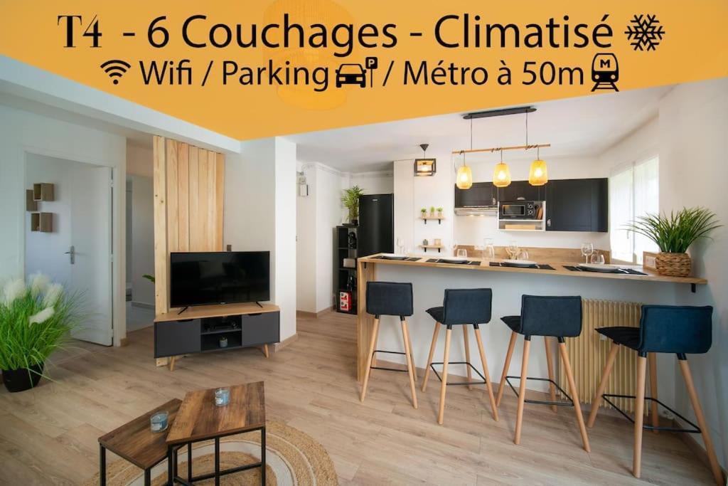 Fully Equipped Apartment With Parking 6 Beds Marseille Bagian luar foto